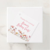 Rosa Wildblumen Geburtstagsparty Geschenkanhänger (Beispiel)