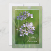 Rosa Wildblumen Hochzeitsreise Einladung (Vorderseite)