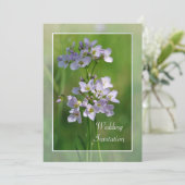 Rosa Wildblumen Hochzeitsreise Einladung (Stehend Vorderseite)