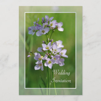 Rosa Wildblumen Hochzeitsreise Einladung