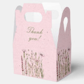 Rosa Wildblumen im rosa Hintergrund Geschenkschachtel (Geöffnet)