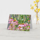 Rosa Wildblumen Karte (Gelbe Blume)