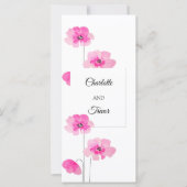 Rosa Wildblumen Karte (Vorderseite)