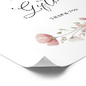 Rosa Wildblumen-Karten und Geschenke Schild (Ecke)