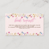 Rosa Wildblumen Kinderdusche Anfrage Begleitkarte (Vorderseite)