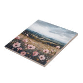 Rosa Wildblumen Landschaft Fliese (Seite)