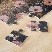 Rosa Wildblumen Landschaft Puzzle (Seite)