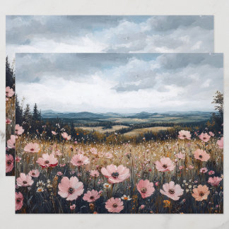 Rosa Wildblumen - Landschaftsbild - Artikel