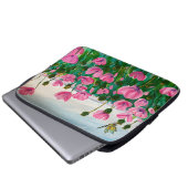 Rosa Wildblumen Laptop-Sieb Laptopschutzhülle (Vorne Knopf)