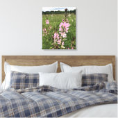 Rosa Wildblumen Leinwanddruck (Insitu (Schlafzimmer))