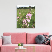 Rosa Wildblumen Leinwanddruck (Insitu (Wohnzimmer))
