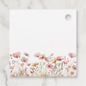 Rosa Wildblumen Mädchendusche Geschenkanhänger (Rückseite)