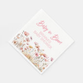 Rosa Wildblumen Mädchendusche Serviette (Ecke)