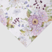 Rosa Wildblumen-Monogramm-Geschenkverpackungsdesig Seidenpapier (Ausschnitt)