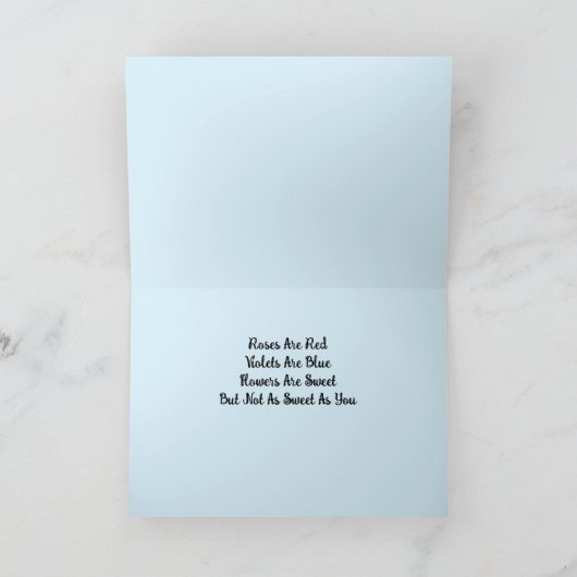 Rosa Wildblumen personalisieren diesen Geburtstag Karte (Innenseite)