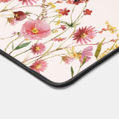 Rosa Wildblumen Personalisiert Schreibtischunterlage (Ecke)