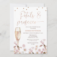 Rosa Wildblumen Petals und Prosecco-Brautparty