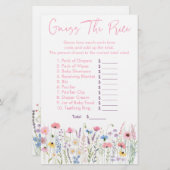 Rosa Wildblumen schätzen das Preisduschenspiel (Vorne/Hinten)