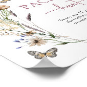 Rosa Wildblumen-Schnuller Poster (Ecke)