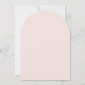 Rosa Wildblumen und Bögen Erste Kommune Einladung (Rückseite)