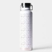 Rosa Wildblumen-Wasserfarbe Trinkflasche (Rückseite)