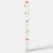 Rosa Wildblumen-Wasserfarben-Monogramm Case-Mate iPhone Hülle (Rückseite / Links)