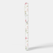 Rosa Wildblumen-Wasserfarben-Monogramm Case-Mate iPhone Hülle (Rückseite / Links)