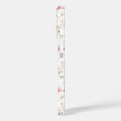 Rosa Wildblumen-Wasserfarben-Monogramm Case-Mate iPhone Hülle (Rückseite / Links)