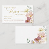 Rosa Wildblumen Wie viele Kisses Showspielkarte Platzkarte (Vorne/Hinten)