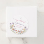Rosa Wildblumenblüten Abschlussfeier Geschenkanhänger (Beispiel)