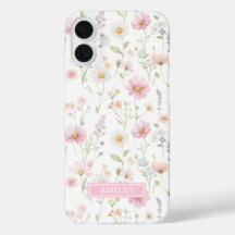 Rosa Wildblumengarten-Monogramm
