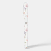 Rosa Wildblumengarten-Monogramm Case-Mate iPhone Hülle (Rückseite / Links)