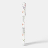 Rosa Wildblumengarten-Monogramm Case-Mate iPhone Hülle (Rückseite / Rechts)