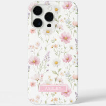 Rosa Wildblumengarten-Monogramm