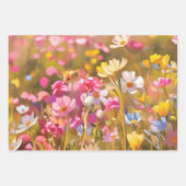 Rosa Wilde Blume Feld 2025 Geschenkpapier Set (Vorderseite)