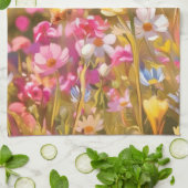 Rosa Wilde Blume Gelber Lavendel 2025 Geschirrtuch (Gefaltet)