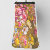 Rosa Wilde Blume Gelber Lavendel 2025 Golf Headcover (Rotieren 90)