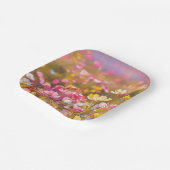 Rosa Wilde Blume Gelber Lavendel 2025 Pappteller (Gewinkelt)