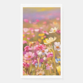 Rosa Wilde Blume Gelber Lavendel 2025 Serviette