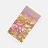 Rosa Wilde Blume Gelber Lavendel 2025 Serviette (Ecke)