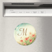 Rosa Wilde Blume im Anfangsmagazin "Field Monogram Magnet (In Situ (Geschirrspüler))