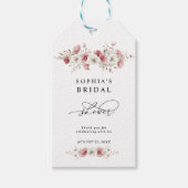 Rosa Wilde Blumen Brautparty Geschenkanhänger (Vorderseite)