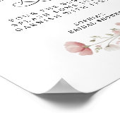 Rosa Wilde Blumen Brautparty Mimosa Poster (Ecke)