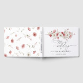 Rosa wilde Blumen Hochzeitsgästebuch Gästebuch (Voll)