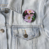 Rosa Wilde Rose Blume Foto Button (Beispiel)