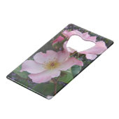 Rosa Wilde Rose Blume Foto Geldbeutel Flaschenöffner (Vorderseite Schrägansicht)