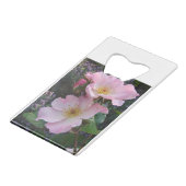 Rosa Wilde Rose Blume Foto Geldbeutel Flaschenöffner (Rückseite Schrägansicht)