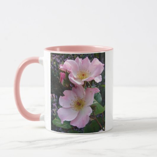 Rosa Wilde Rose Blume Foto Tasse (Links)