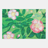 Rosa Wilde Rose Blume Geschenkpapier Set (Vorderseite 2)