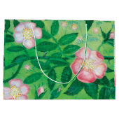 Rosa Wilde Rose Blume Große Geschenktüte (Rückseite)